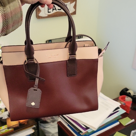 kate spade Handbags - Kate Spade Maroon and Cream Handbag